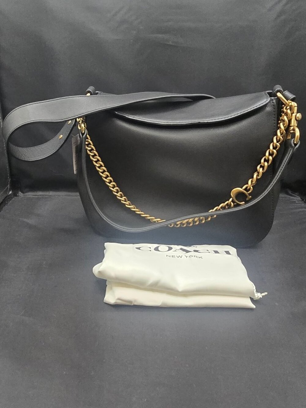 Coach Signature Chain Hobo 89178 Black